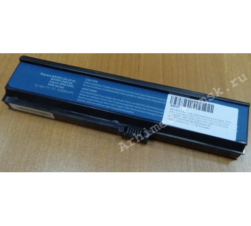 Аккумуляторная батарея для ноутбука Acer Aspire 3030, 3050, 3200, 3600, 3680, 5050, 5500, 5570, 5570z, 5580 TravelMate 2480, 3260, 3262, 3270, 2400, 3210, 3230 (11.1 В 5200 мАч)