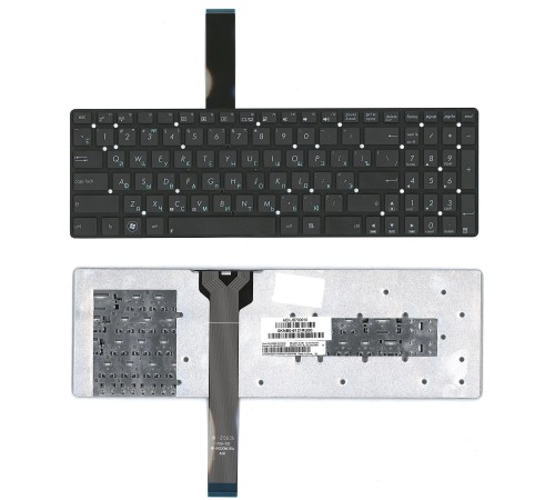 Клавиатура для ноутбука Asus K55, A55D, K75VD, X751L, R752, F751MD, K751MD, X751NV (RU) черная, small Enter, без рамки