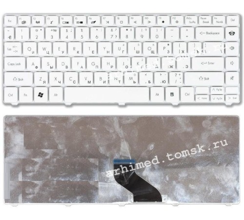 Клавиатура для ноутбука Packard Bell EasyNote NM85 NM87 (RU) белая