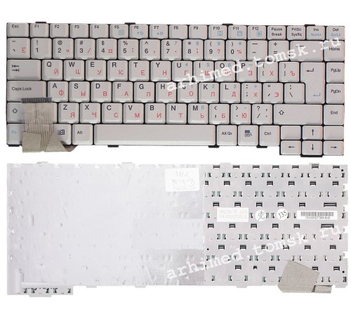 Клавиатура для ноутбука Packard Bell 7521,6020,6021 (RU) белая
