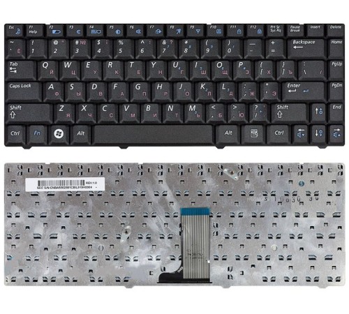 Клавиатура для ноутбука Samsung R517, R518, R519 (RU) черная [10067]