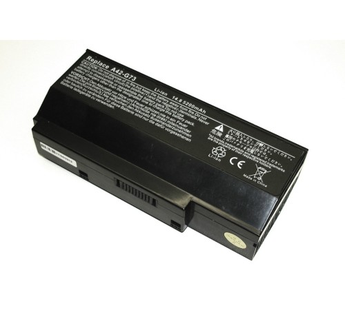 Аккумуляторная батарея для ноутбука ASUS G53, G53J, G53S, G73, G73J, G73S, G73JH черная (14.8 В 5200 мАч)