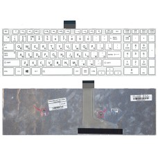 Клавиатура для ноутбука Toshiba l50d-a l70-a s50-a s50d-a s70d-a (RU) белая [10205]