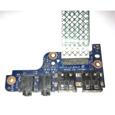 *Б/У* Плата расширения 2x USB + 2x Audio плата для ноутбука DNS QAT11, 0161263 (LS-8561P) [BUR0060-3], с разбора