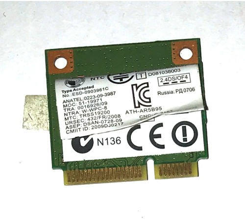 *Б/У* WiFi модуль для ноутбука Lenovo IdeaPad Y570 (DA104328)