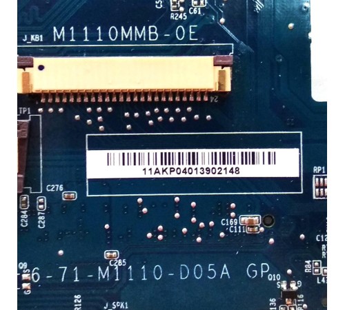 Материнская плата для ноутбука DNS M1115 (6-71-M1110-D05A GP), с разбора, исправная