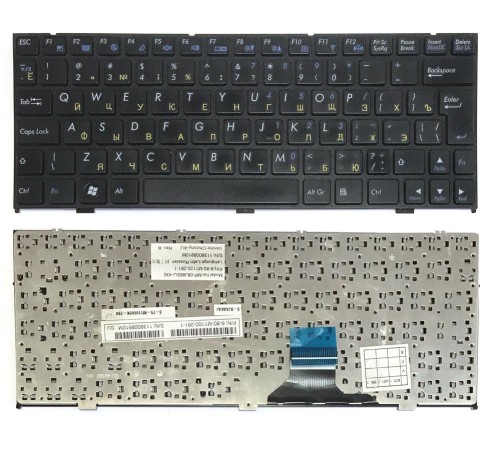 Клавиатура для ноутбука DNS M1115, 0130181 (6-80-M1100-281-1) черная, с разбора