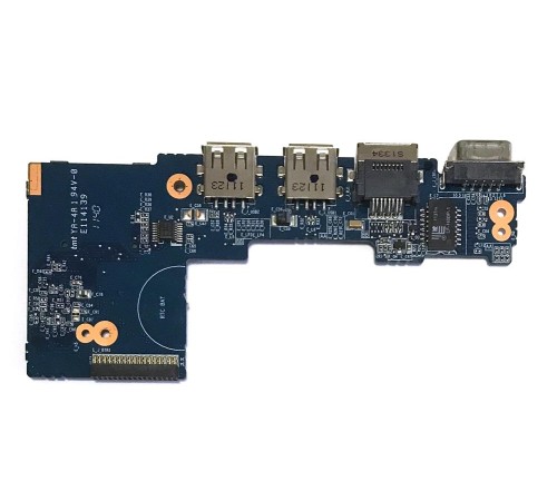 Плата расширения 2xUSB, VGA, LAN, Card Reader для ноутбука DNS M1115 (6-71-M1111-D04 GP), с разбора