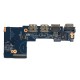 Плата расширения 2xUSB, VGA, LAN, Card Reader для ноутбука DNS M1115 (6-71-M1111-D04 GP), с разбора