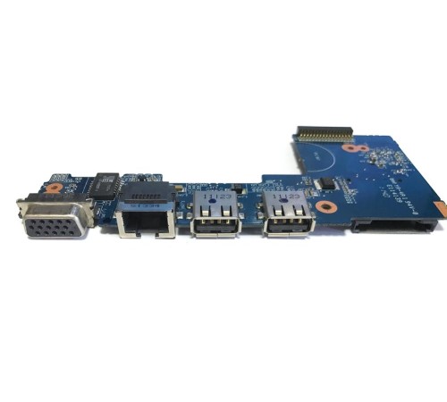 Плата расширения 2xUSB, VGA, LAN, Card Reader для ноутбука DNS M1115 (6-71-M1111-D04 GP), с разбора