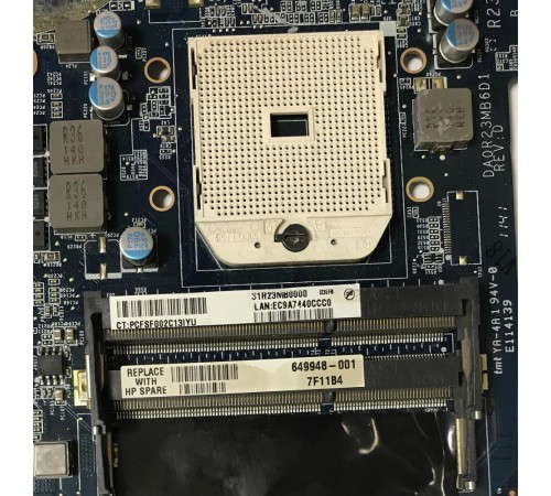 Материнская плата для ноутбука HP G6-1000, G6-1216er (649948-001), с разбора, исправная