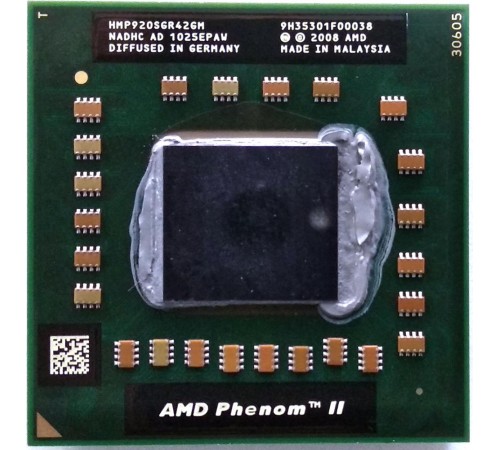 *Б/У* Процессор для ноутбука AMD Phenom II Quad-Core Mobile P920 1.6Ghz HMP920SGR42GM, Socket S1