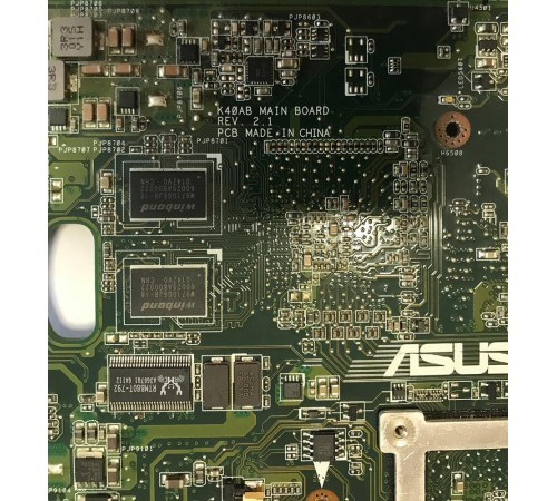 *Б/У* Материнская плата для ноутбука Asus K50AF (BTC-202 B 94v-0 E220370), с разбора, неисправная