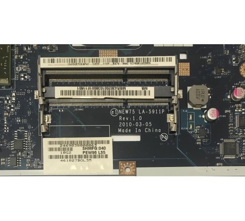Материнская плата для ноутбука Acer Aspire 5552, 5552G (MB.R4302.001), с разбора, неисправная
