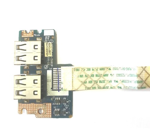 Плата с USB разъемами для ноутбука Acer Aspire 5551, 5551G (LS-5891P), с разбора