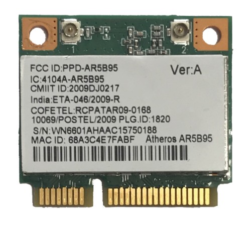 *Б/У* WiFi модуль для ноутбука Acer Aspire 5333, 5552G; eMachines E529, E640G (4104A-AR5B95)