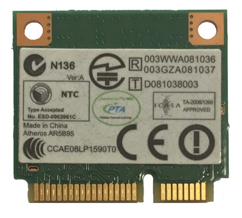 *Б/У* WiFi модуль для ноутбука Acer Aspire 5333, 5552G; eMachines E529, E640G (4104A-AR5B95)
