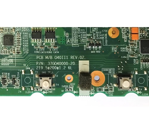 *Б/У* Материнская плата для ноутбука DNS 0135730 (PCB M/B MT40II1 REV:02), с разбора, неисправная