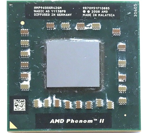 Процессор для ноутбука AMD Phenom II Quad-Core Mobile P960 HMP960SGR42GM Socket FS1 1.8 GHz, с разбора