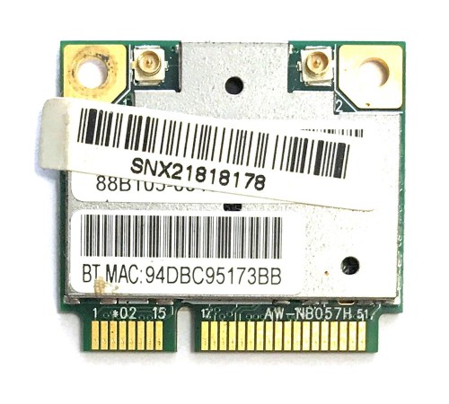 *Б/У* WiFi + BT модуль для ноутбука DNS MB50II1, 0139774, 0133245, MB50IA1, MB50IA (AW-NB057H), с разбора