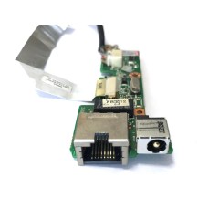 *Б/У* Плата RJ45 + разъем питания + кнопка включения для ноутбука DNS MB50II1, 0139774, 0133245, MB50IA1, MB50IA (35GWMB430-C0) [BUR0107-20], с разбора