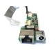 *Б/У* Плата RJ45 + разъем питания + кнопка включения для ноутбука DNS MB50II1, 0139774, 0133245, MB50IA1, MB50IA (35GWMB430-C0), с разбора