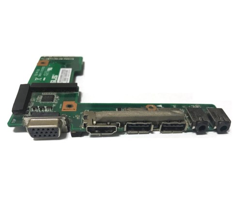 Плата расширения №2 2x USB + 2x Audio + HDMI + VGA для ноутбука Asus K52D (60-NZ1101000-B01), с разбора
