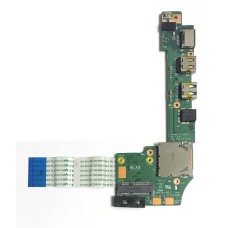 *Б/У* Плата с разъёмами USB, LAN, Audio и кнопкой включения для ноутбука Asus X200LA (60NB03U0-IO1040) [BUR0113-20], с разбора