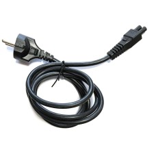 *Б/У* Кабель питания сетевой 220В для блоков питания трехлепестковый 1.0м черный [BU00220], с разбора