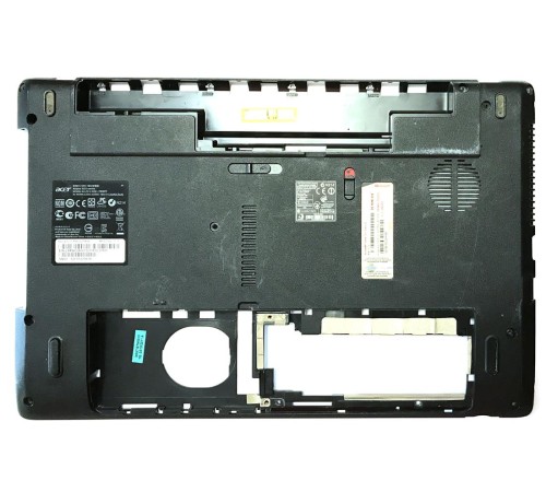 Поддон (нижний корпус, D cover) для ноутбука Acer Aspire 5250, 5333, 5733; eMachines E529 (AP0FO000N001), с разбора