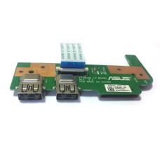 *Б/У* Плата с разъёмом USB и CardReader для ноутбука Asus X756U, X756UQ (60NB0A30-IO2020) [BUR0122-13], с разбора