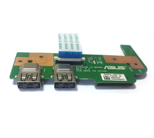 Плата с разъёмом USB и CardReader для ноутбука Asus X756U, X756UQ (60NB0A30-IO2020), с разбора