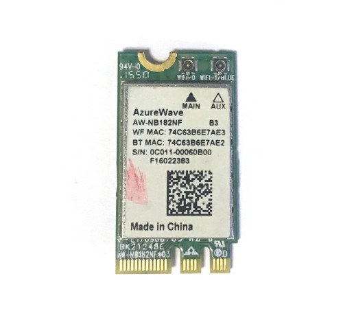 WiFi + BT модуль для ноутбука Asus X756U, X756UQ (AW-NB182NF), с разбора