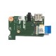 Плата с разъёмом USB и Audio для ноутбука Asus F553MA, X553MA (69N0RLB10A00-01), с разбора