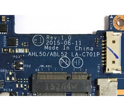 Материнская плата для ноутбука HP Pavilion 15-ac, 250 G4 (828180-601), с разбора, неисправна