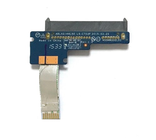 Плата переходник HDD для ноутбука HP Pavilion 15-ba, 15-ac (LS-C703P), с разбора