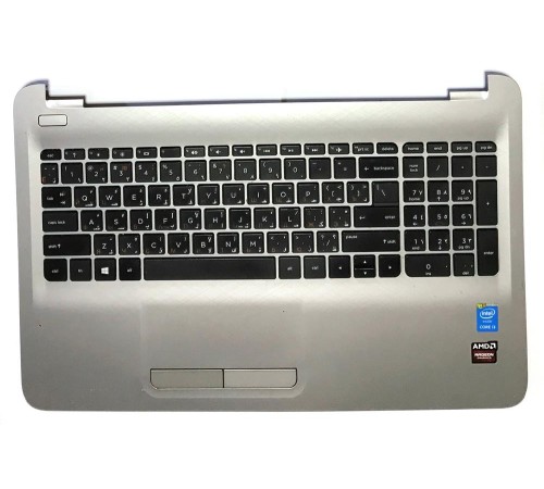 Топкейс (Top case, C cover) + клавиатура для ноутбука HP Pavilion 15-ac, 15-af (AM1EM000300), с разбора