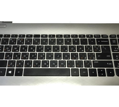 Топкейс (Top case, C cover) + клавиатура для ноутбука HP Pavilion 15-ac, 15-af (AM1EM000300), с разбора