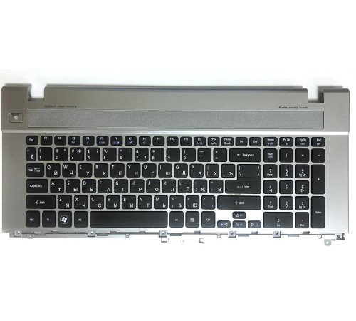 Топкейс (Top case, C cover) + клавиатура для ноутбука Acer Aspire V3-771G (13N0-7NA0301), с разбора