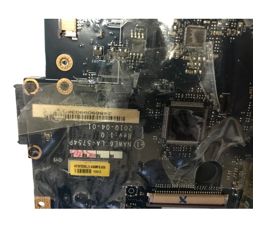Материнская плата для ноутбука Lenovo IdeaPad G565, Z565 (NAWE6 LA-5754P), с разбора, неисправная