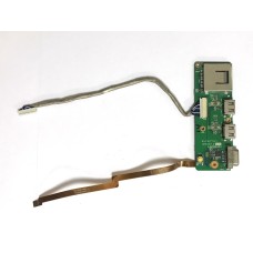 *Б/У* Плата включения с USB, VGA, Cardreader разъемами для ноутбука DNS X300V (X300_USB_PCB) [BUR0132-12], с разбора