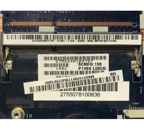 Материнская плата для ноутбука Acer Aspire One 722 (P1VE6 LA-7071P REV:1.0), с разбора, исправная