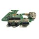 Плата расширения №2 2x USB + 2x Audio + LAN для ноутбука Dell Inspiron N5110 (48.4IE15.031), с разбора