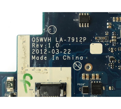 Материнская плата для ноутбука Acer Aspire V3-571, V3-571G (Q5WVH LA-7912P rev. 1.0), с разбора, исправная