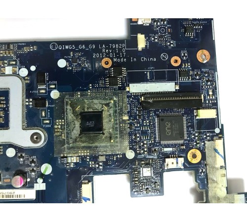Материнская плата для ноутбука Lenovo IdeaPad G580 (LA-7982P Rev:1.0), с разбора, неисправная