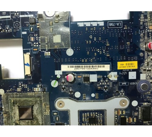 Материнская плата для ноутбука Lenovo IdeaPad G580 (LA-7982P Rev:1.0), с разбора, неисправная