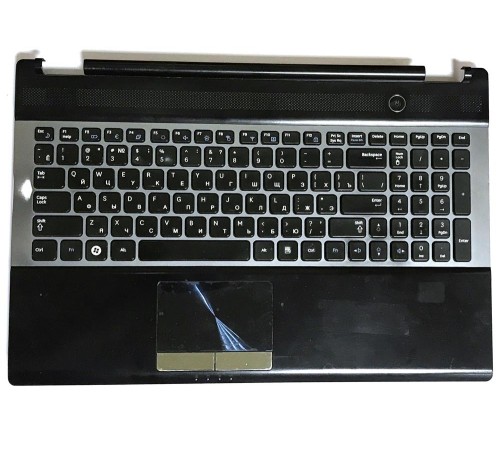 Топкейс (Top case, C cover) + клавиатура + динамики для ноутбука Samsung RC530 (BA81-14578A), с разбора