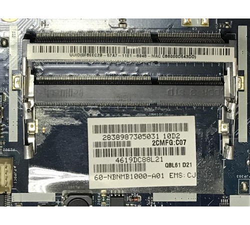 Материнская плата для ноутбука Asus X53T (QBL60 LA-7552P Rev: 1.0), с разбора, неисправная