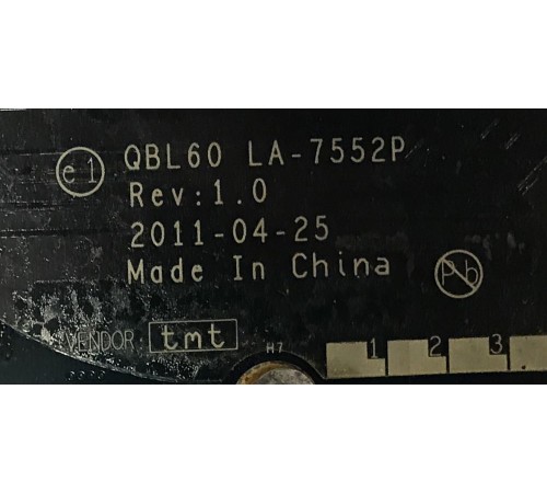 Материнская плата для ноутбука Asus X53T (QBL60 LA-7552P Rev: 1.0), с разбора, неисправная