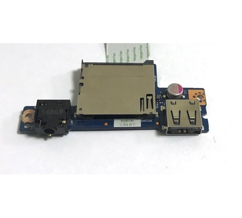 Плата картридера и аудиоразъёмов для ноутбука Lenovo G50-30, G50-45, G50-70 (45508812001), с разбора